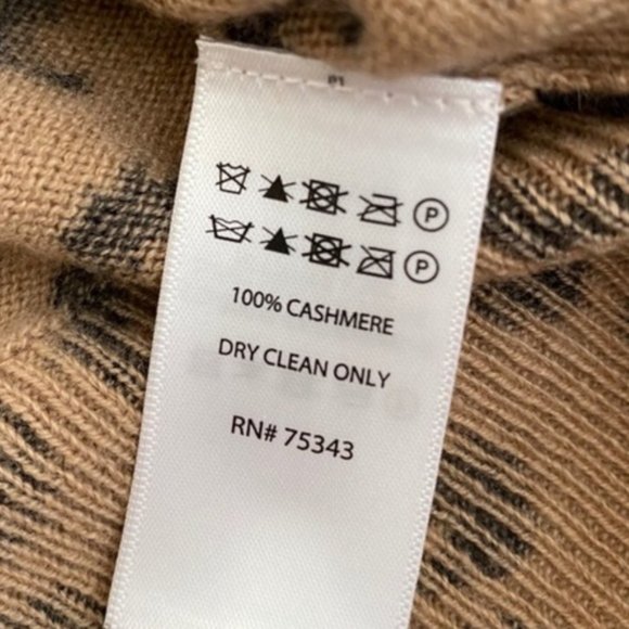 NWT CYNTHIA ROWLEY Cashmere Sweater Leopard Print - Picture 7 of 7